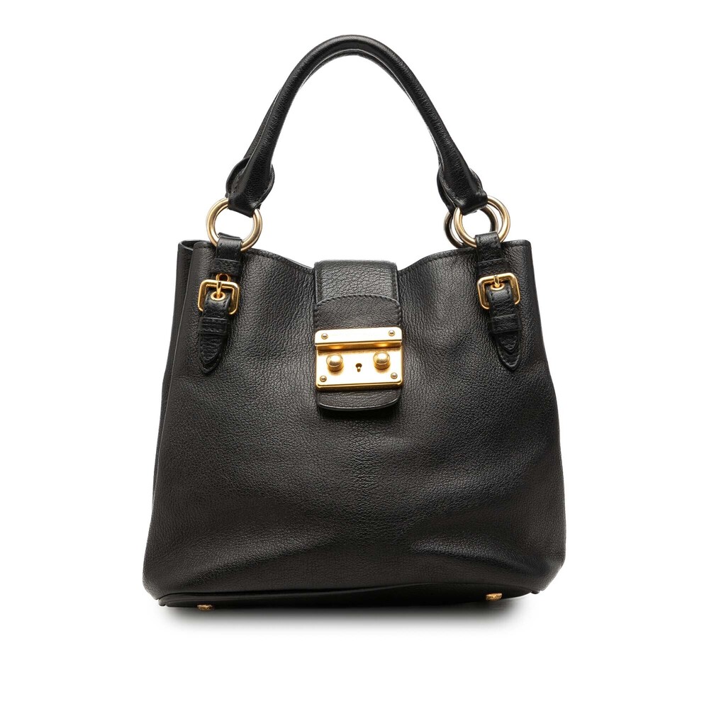Pre-Loved Miu Miu Goatskin Madras Satchel